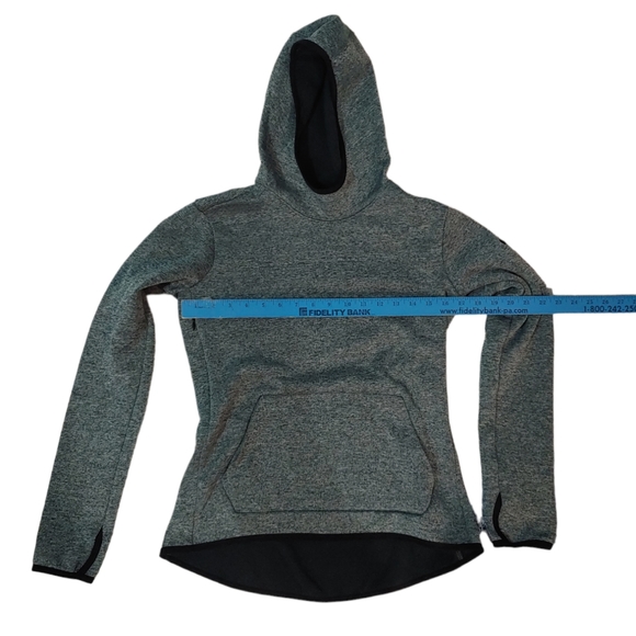 NIKE Dri-Fit Women's Pullover Hoodie Fleece Lined Heathered Green Size Small - Picture 10 of 10